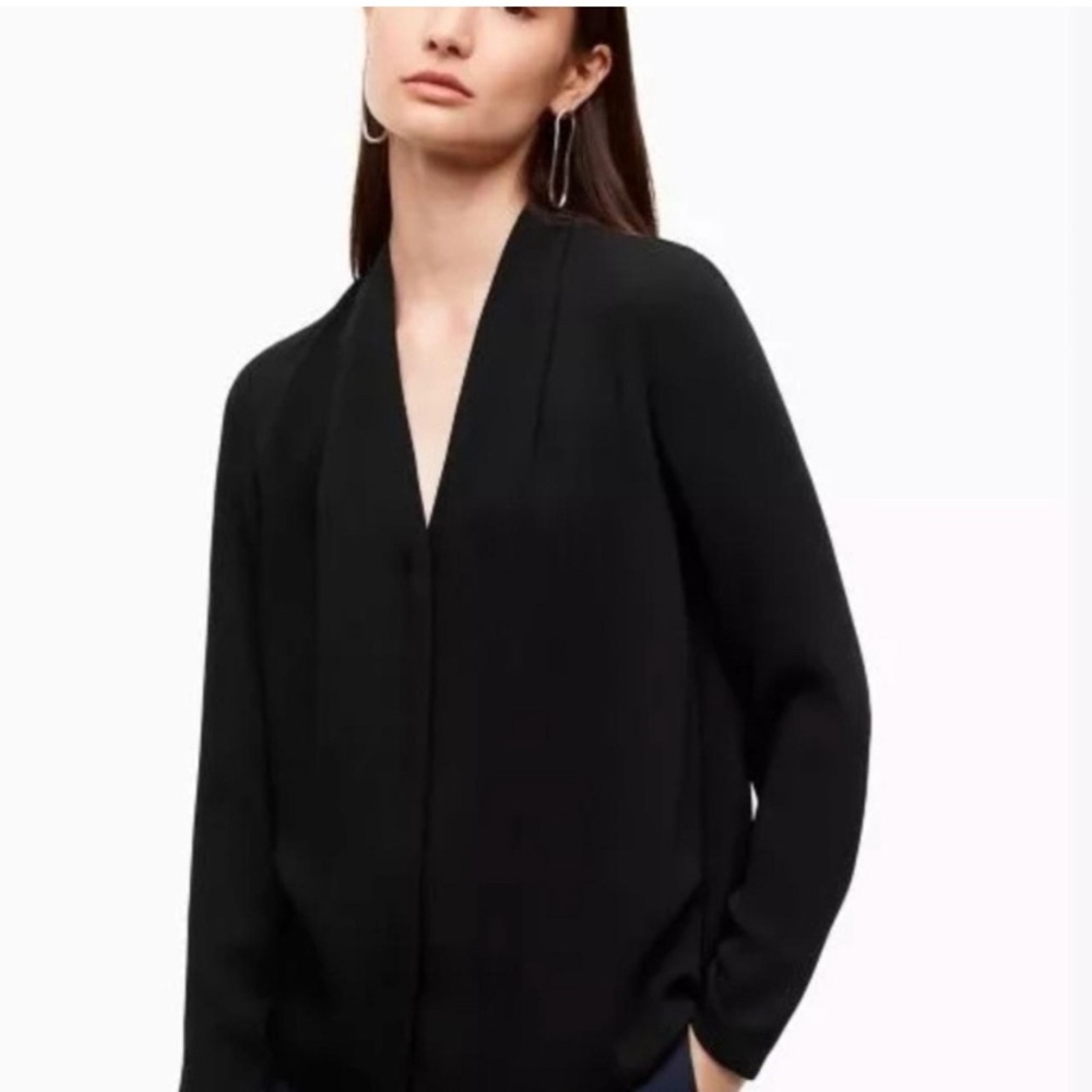 Babaton Aritzia Classic Black Power Blouse